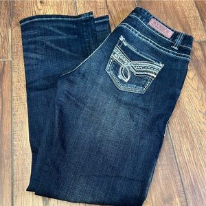 Rock and roll cowgirl denim jeans boyfriend 28x30 dark wash